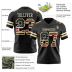 Personalisiertes schwarzes Vintage USA Football Trikot