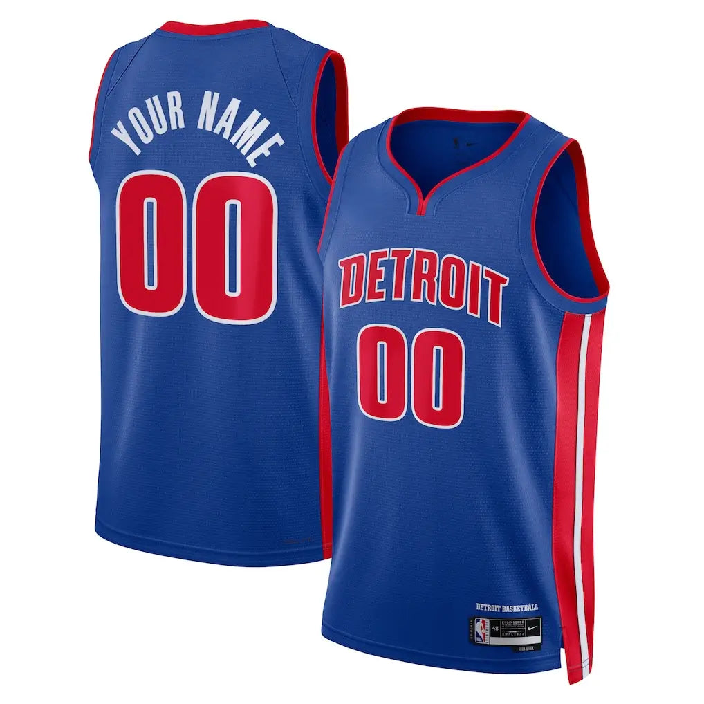 Detroit Pistons Custom-Trikot – Repräsentiere Rot, Weiß und Blau auf deine Art