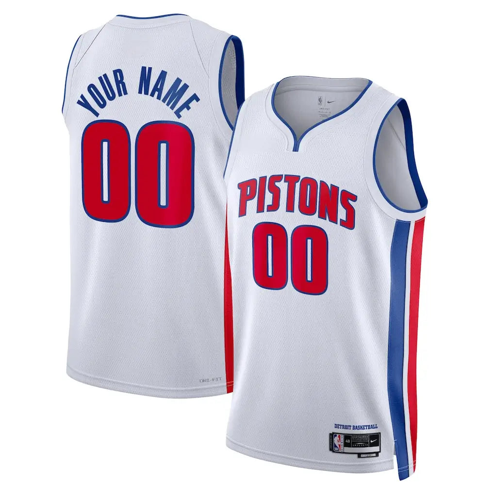 Detroit Pistons Custom-Trikot – Repräsentiere Rot, Weiß und Blau auf deine Art