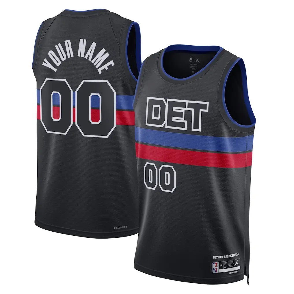 Detroit Pistons Custom-Trikot – Repräsentiere Rot, Weiß und Blau auf deine Art